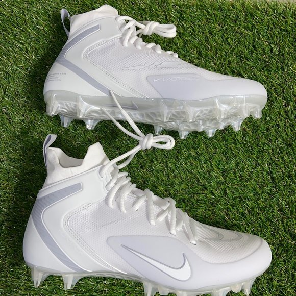 Nike Alpha Huarache 8 Elite LAX Lacrosse Cleats White CW4440-110 Men\'s NEW main image 14